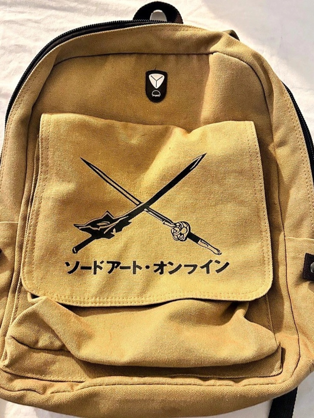 Graphic Backpack in Brown